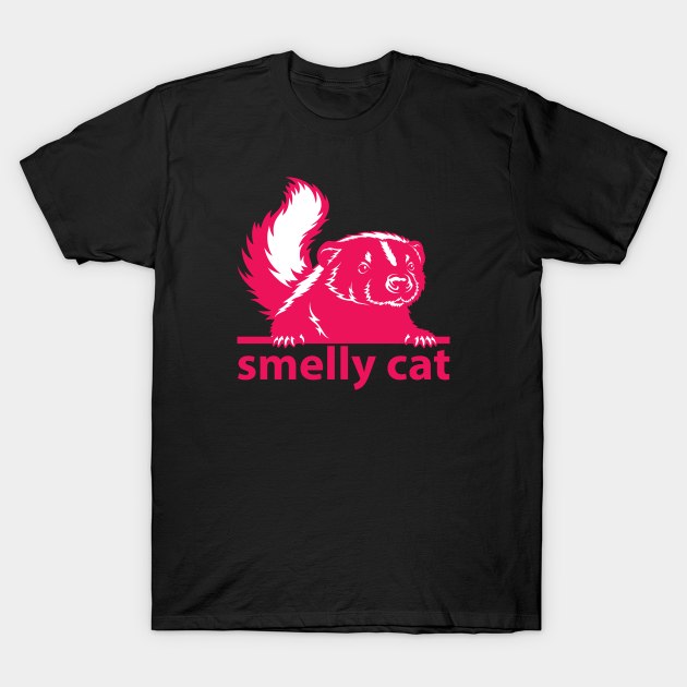 Smelly Cat Pink on Black Smelly Cat Friends T Shirt TeePublic